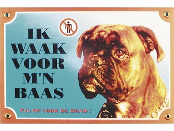 Waakbord gelamineerd Boxer blauw NL