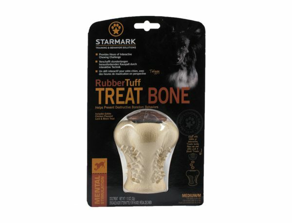 Starmark RubberTuff Treat Bone M Ø7,5x9,5cm