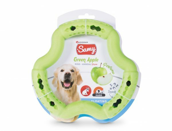 Speelgoed hond TPR ring Green Apple 21cm