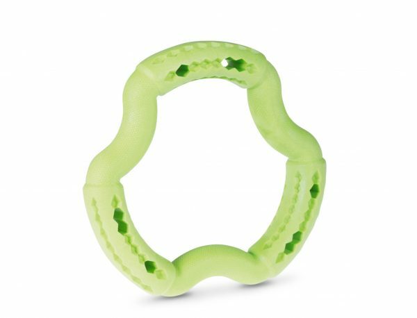 Speelgoed hond TPR ring Green Apple 21cm