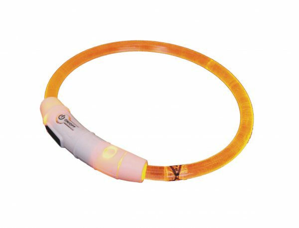 LED Lichtgevende halsband Visible oranje 35cmUSB