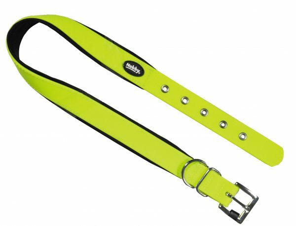 Halsband hond Biothane neon geel 25mmx50-60cm