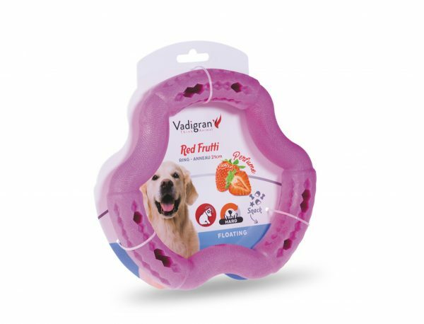 Speelgoed hond TPR ring Red Frutti 21cm