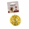 Speelgoed hond rubber holle bal geel Ø7cm