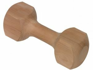 Speelgoed hond hout apporteerblok 400gr 24cm