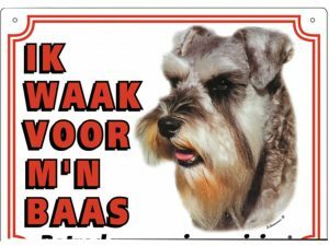 Waakbord PVc Schnauzer wit NL