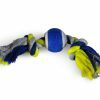 Katoenen koord 2 knop+tennis blauw-geel 20cm