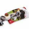 Katoenen koord 2 knopen+tennis bruin 20cm