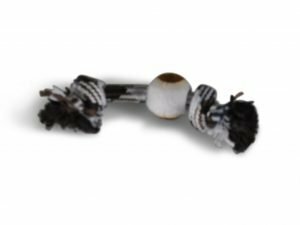 Katoenen koord 2 knopen+tennis bruin 20cm