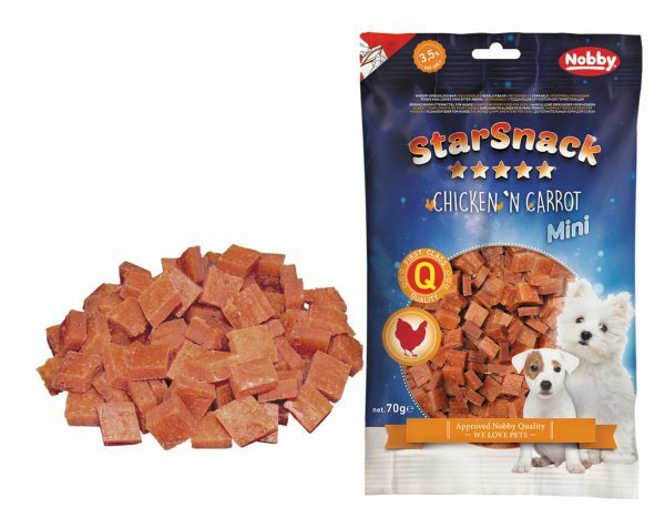 Snack hond mini kip en wortel 70gr