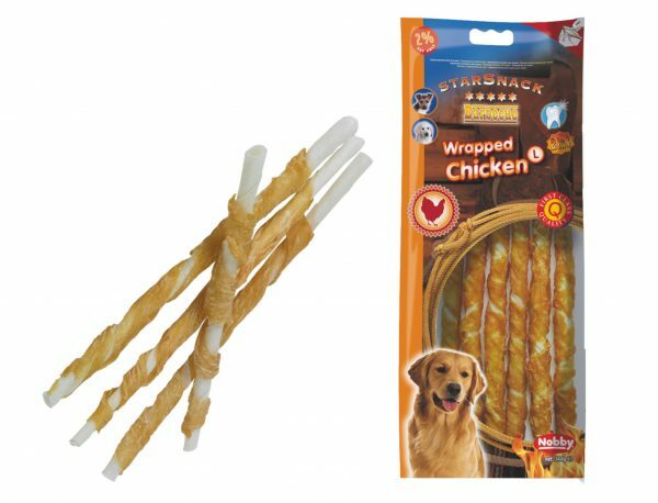 Snack hond kip stick omwikkeld 25cmxØ7-8mm L