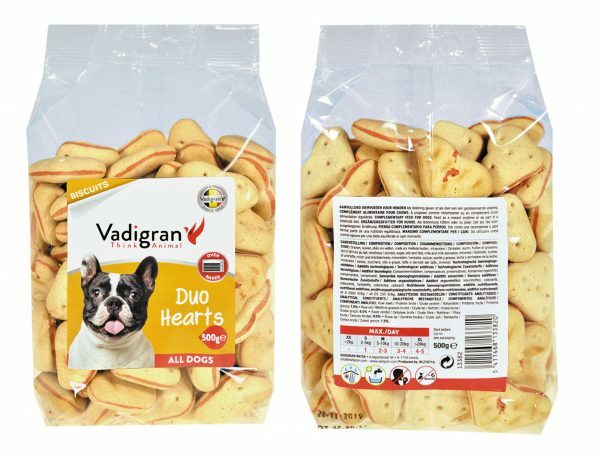 Snack hond Biscuits Duo Hearts 500g