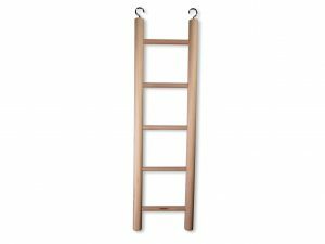 Speelgoed vogel hout ladder 5 sporten 48x14cm