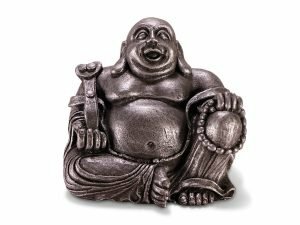 Aqua Deco Buddha zilver 135x110x120mm