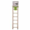 Speelgoed vogel hout ladder 6 sporten 28x7 cm