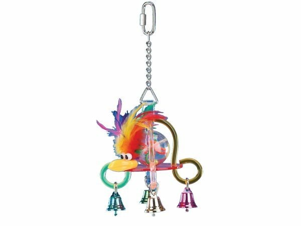 Plexi speelgoed + met bellen veelkleurig 15 cm