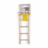 Speelgoed vogel hout ladder 4 sporten 20x7 cm