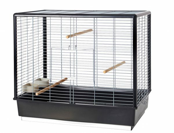 Kooi vogel Noah Knock Down zwart 80x50x70cm