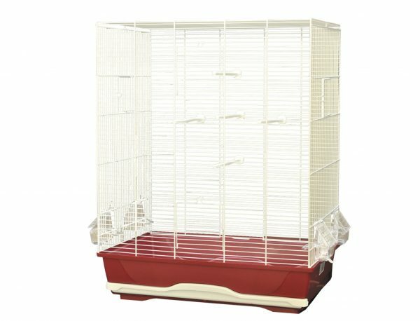 Kooi kleine vogel Ambra wit/oud roze56,5x36,5x74cm