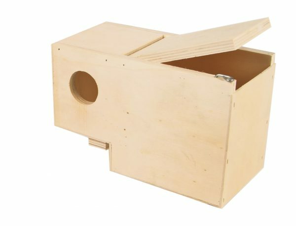 Houten nestkast half buiten 19,5x10x12cm