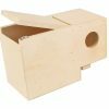 Houten nestkast half buiten 19,5x10x12cm