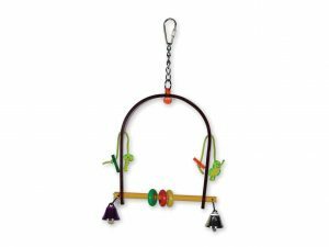 Speelgoed vogel plexi Swing multikleur 26cm