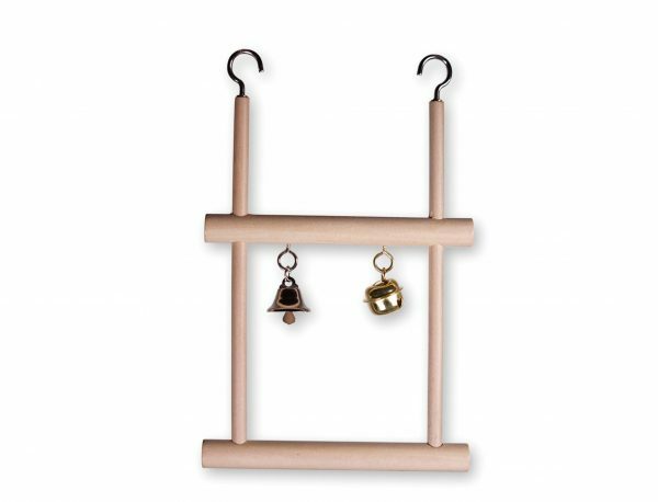 Speelgoed vogel hout schommel trapeze 12x20cm