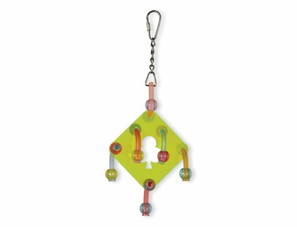 Speelgoed vogel plexi Curly multikleur 20cm