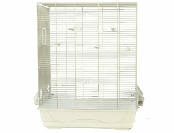 Kooi kleine vogel Ambra wit/wit 56,5x36,5x74cm