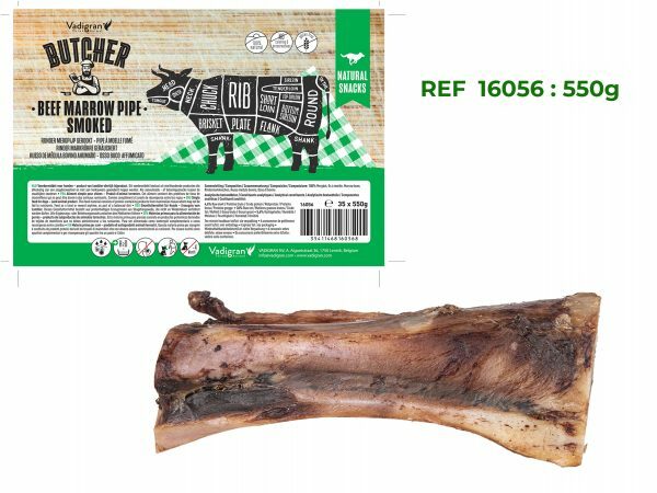 Rundermergpijp gerookt 20cm 550g