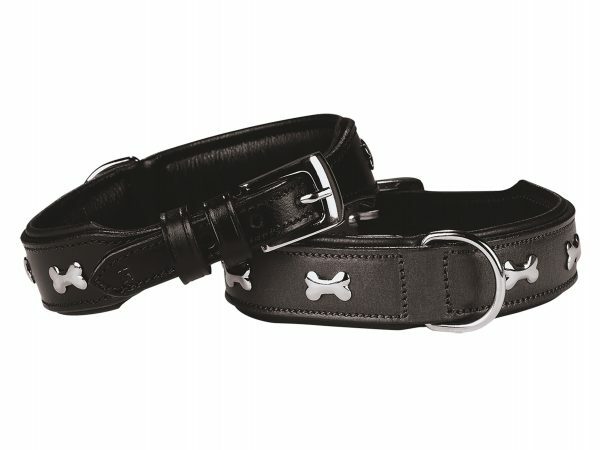Halsband cerro Leder zwart 45 cm x 30 mm