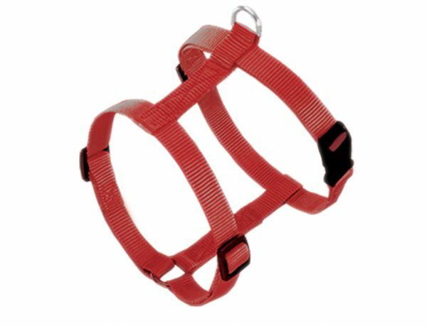 Harnas hond nylon Classic rood 15mmx30-50cm