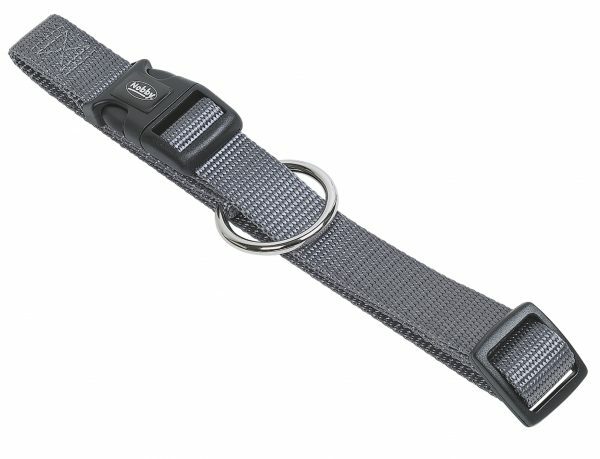 Halsband hond nylon Classic taupe 20mmx40-55cm