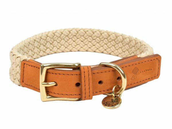 Halsband hond Tau lichtbruin 45cmx25mm M