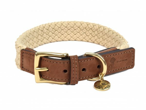 Halsband hond Tau donkerbruin 50cmx25mm L