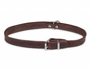 Halsband geolied leder bruin 52cmx22mm L