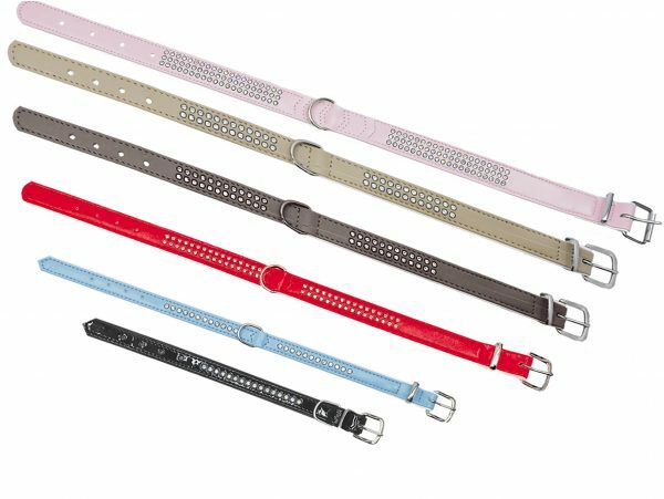 Halsband Crystal 1 rij zwart 27cmx12-14mm XS