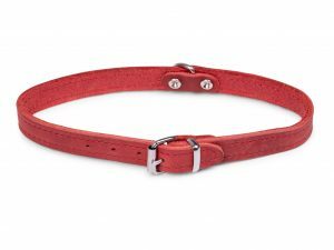 Halsband geolied leder rood 42cmx16mm M