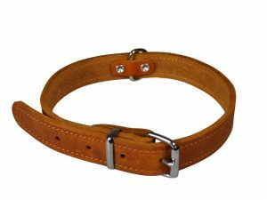 Halsband geolied leder cognac 52cmx22mm L