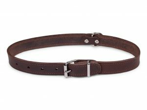 Halsband geolied leder bruin 60cmx25mm XL