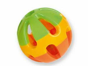 Speelgoed knaagdier Bal plastic met bel 8 cm Ass.