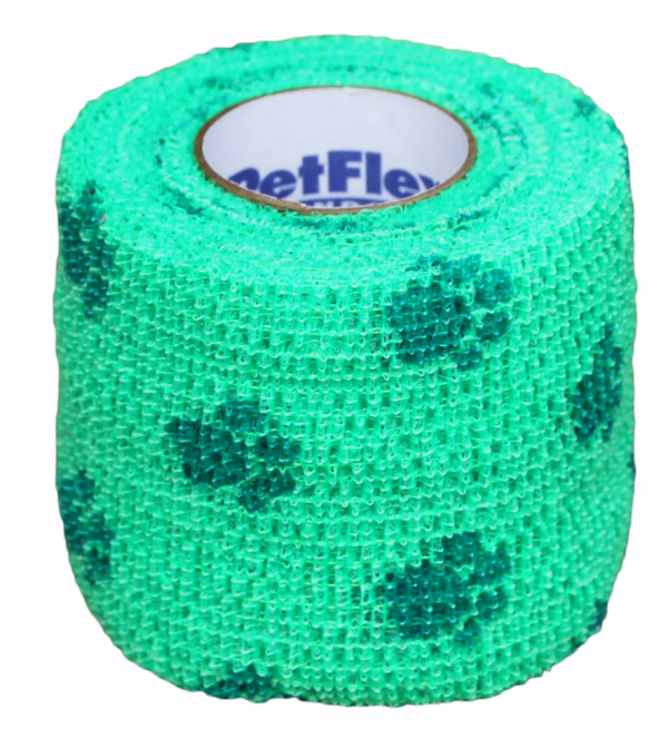 Bandage Petflex Neon Green Paw