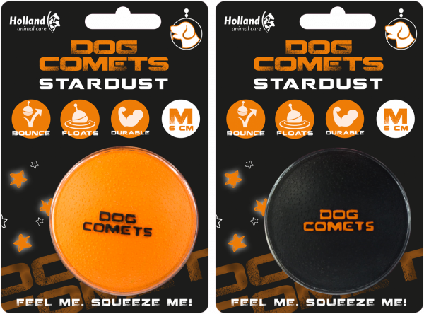Dog Comets Ball Stardust Oranje M