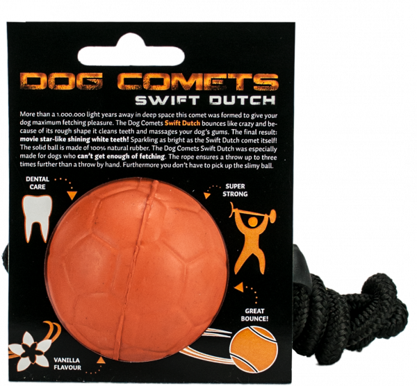 Dog Comets Ball Swift Dutch met Touw