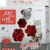 Eat Slow Live Longer Amaze Flower Red M