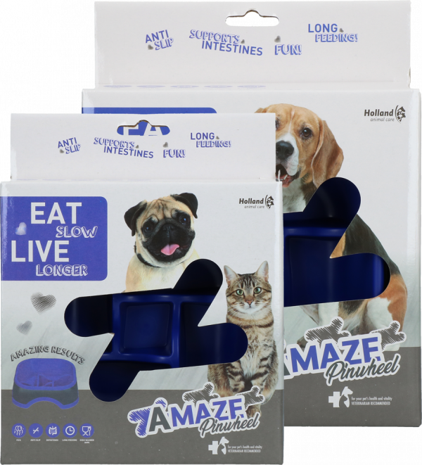 Eat Slow Live Longer Amaze Pinwheel Blue S