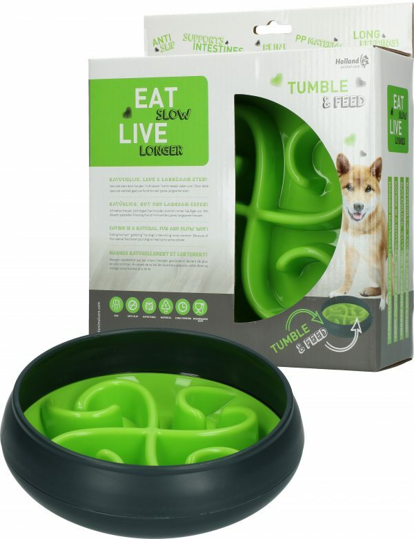 Eat Slow Live Longer Tumble Feeder Green