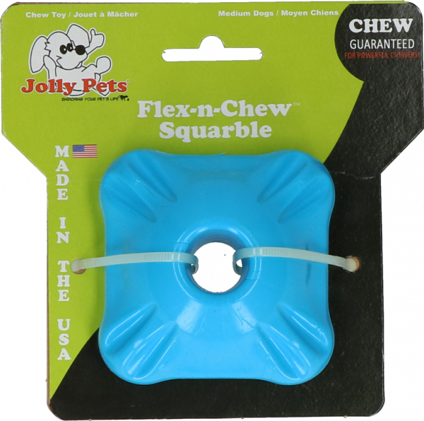 Jolly Flex-n-Chew Squarble blauw medium