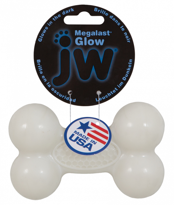 JW Megalast Glow Bone Medium