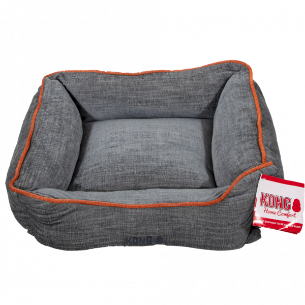 KONG Lounger Beds Small, Grijs met oranje lijn